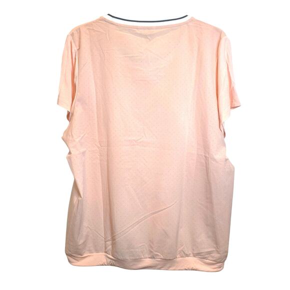 Kari Traa Rong Tee Workout Short Sleeve Top Womens Sz XL Peach Pink Crewneck - Picture 6 of 16
